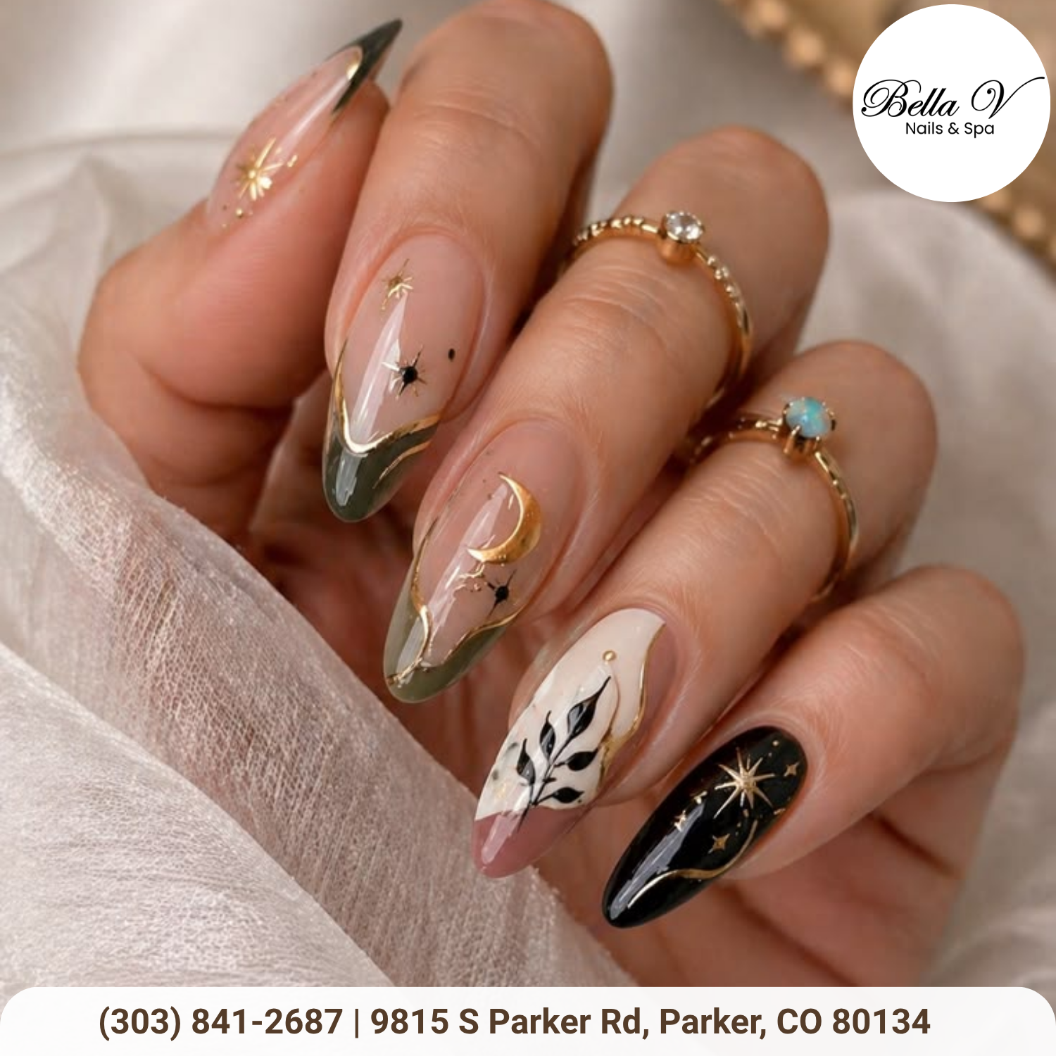 Bella V Nails & Spa nail work in Parker, Colorado